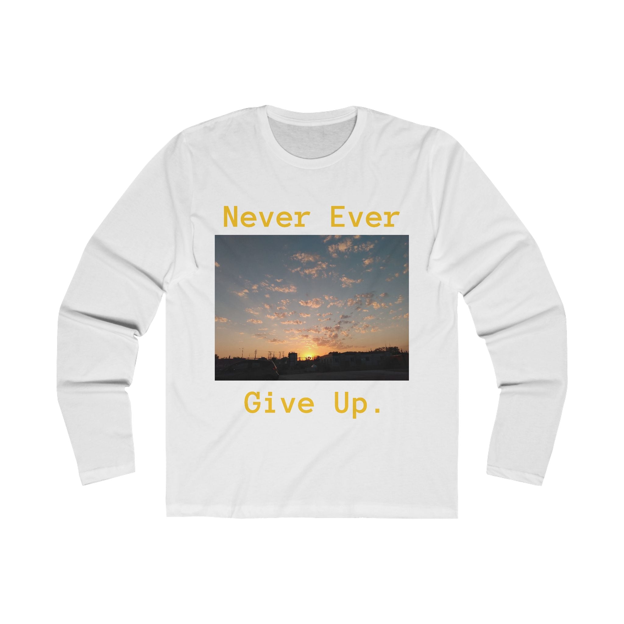 Inspirational Sunset Longsleeve T-Shirt, White