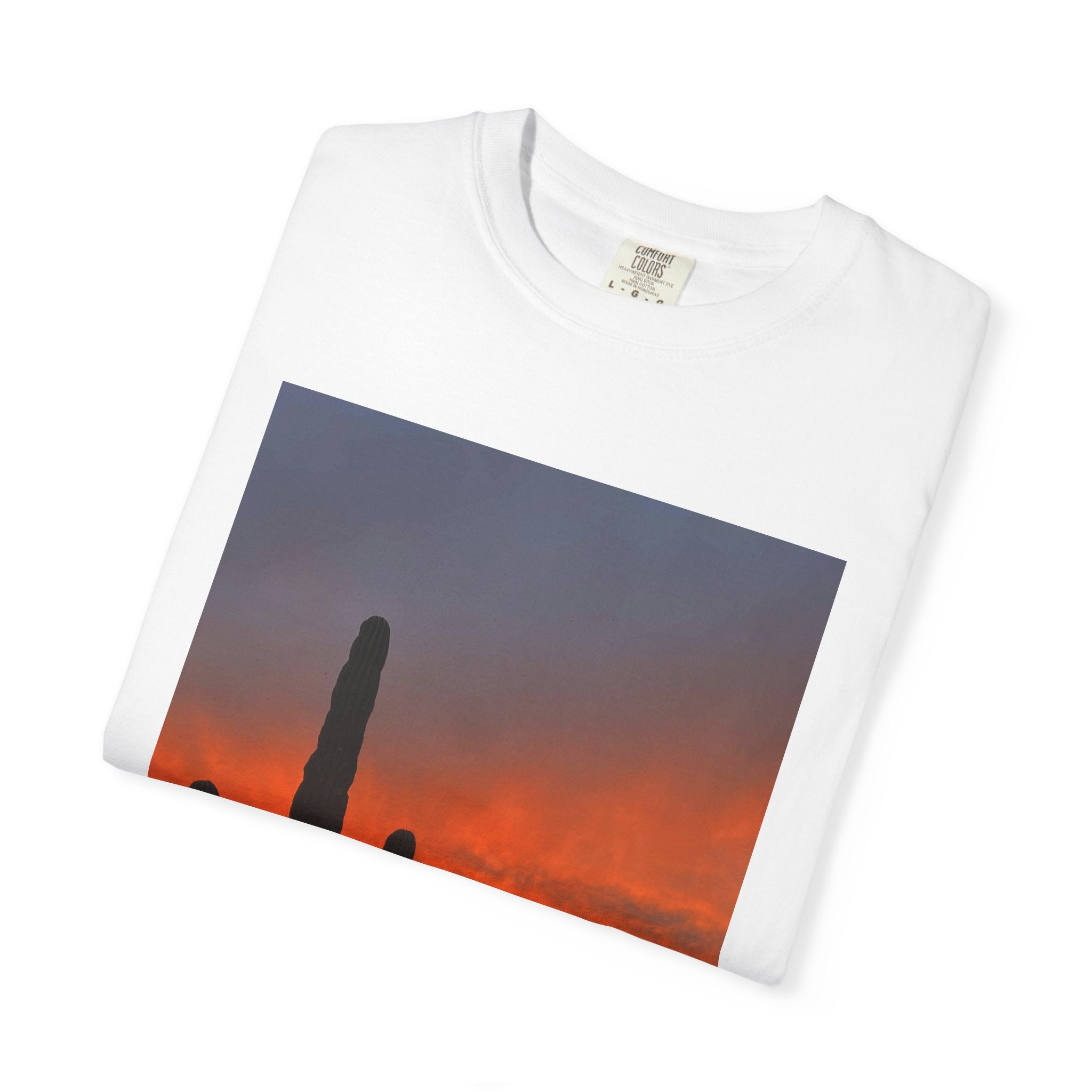 Desert Cactus Sunset T-Shirt, White